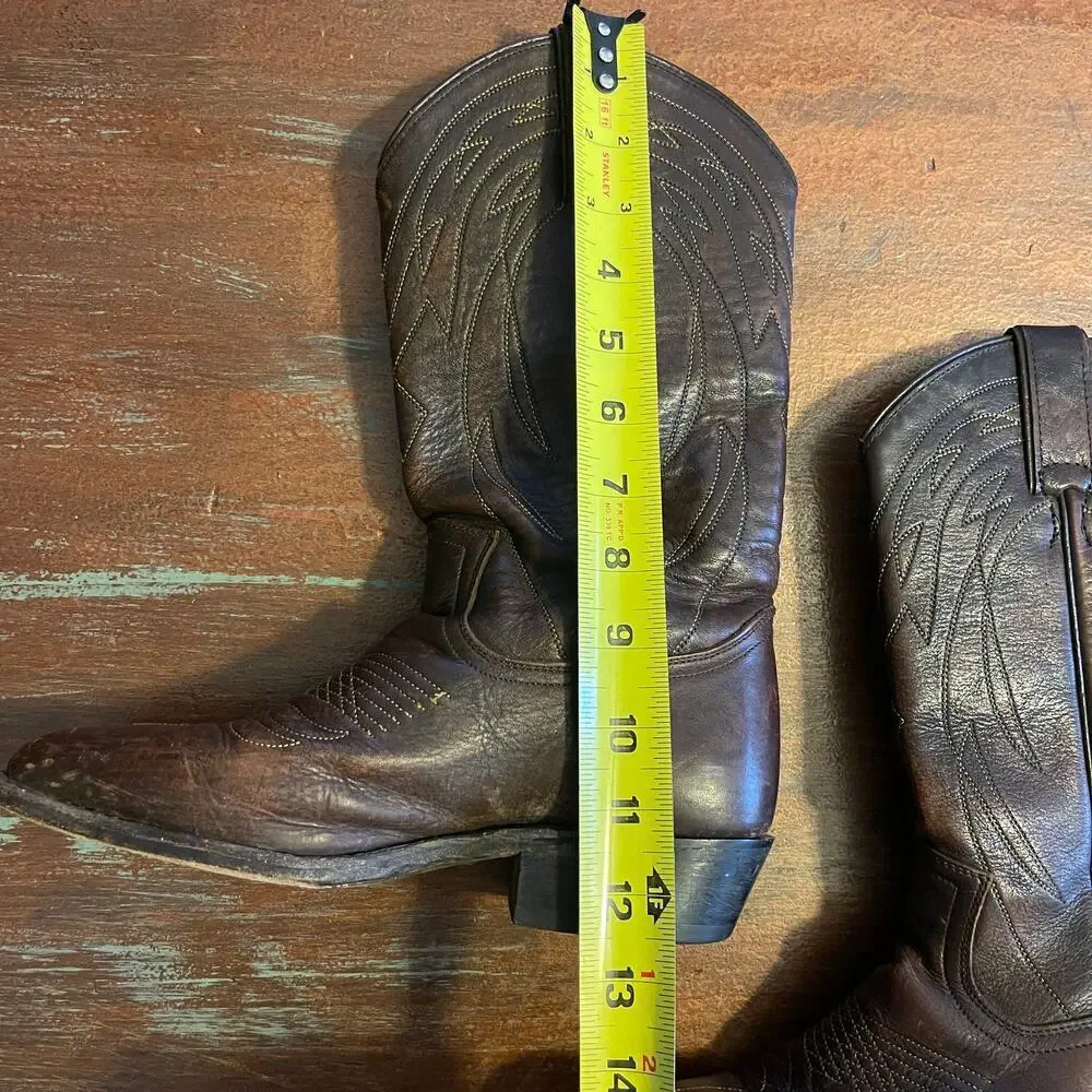 FRYE Billy Pull On Brown Leather Western Women's Boots Size 6.5 M